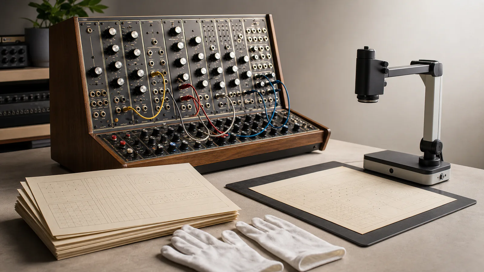 Analog Synthesizer Patch Sheet Scan Cleanup for Searchable Sound Archives