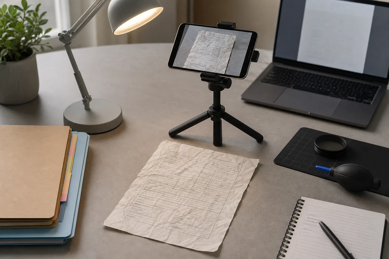 Creased Form Photo OCR Cleanup: A Practical Desk-Capture Guide