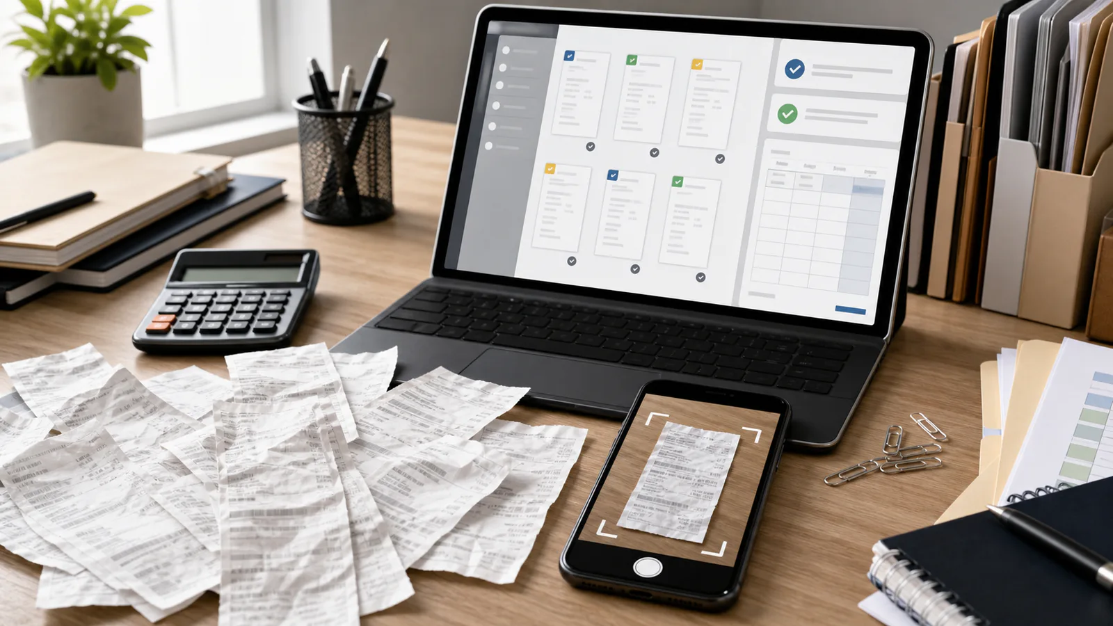 Crinkled Receipt Photo OCR Cleanup for Expense Reimbursement Packs