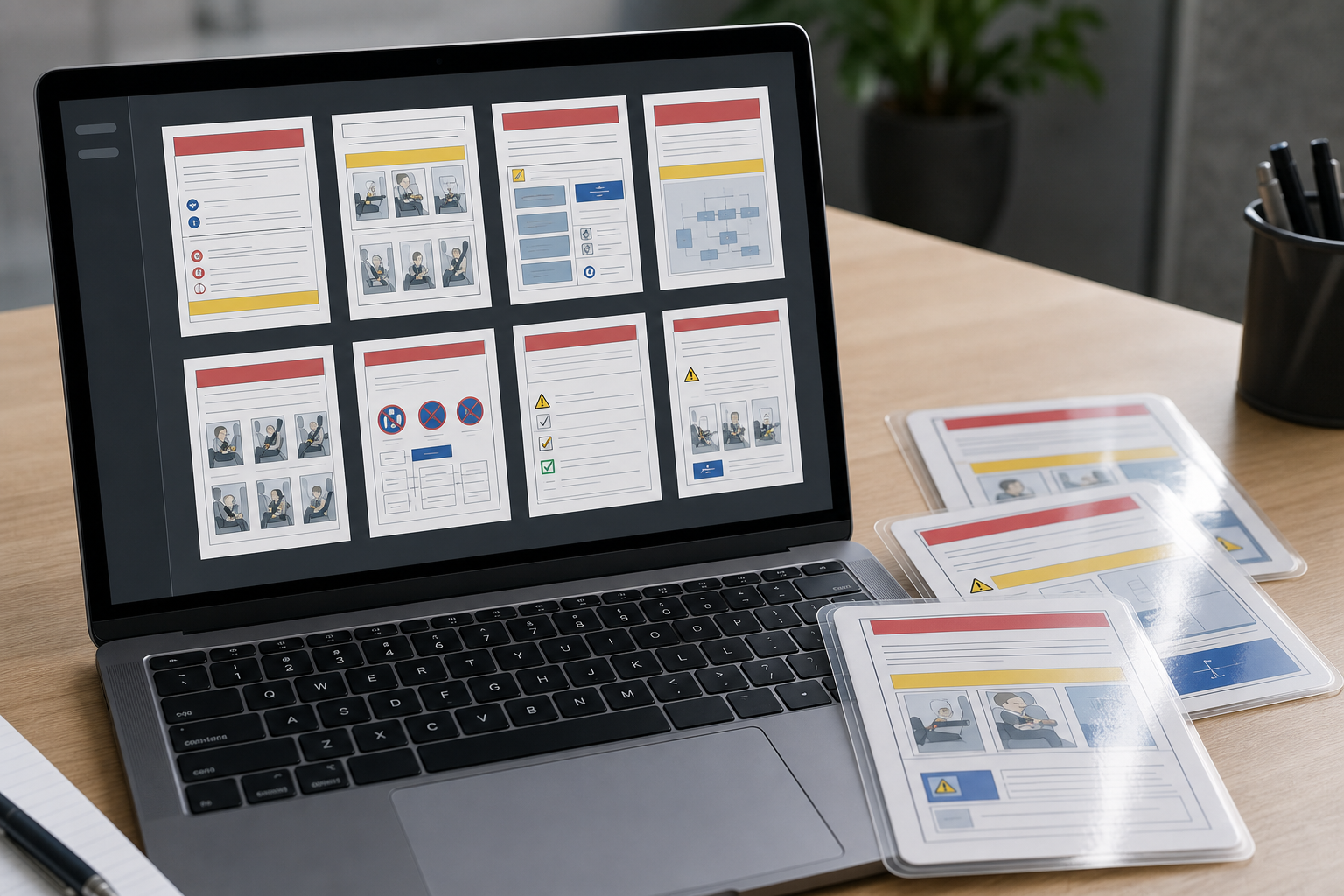 Clean PDF packet preview made from several photographed laminated cards