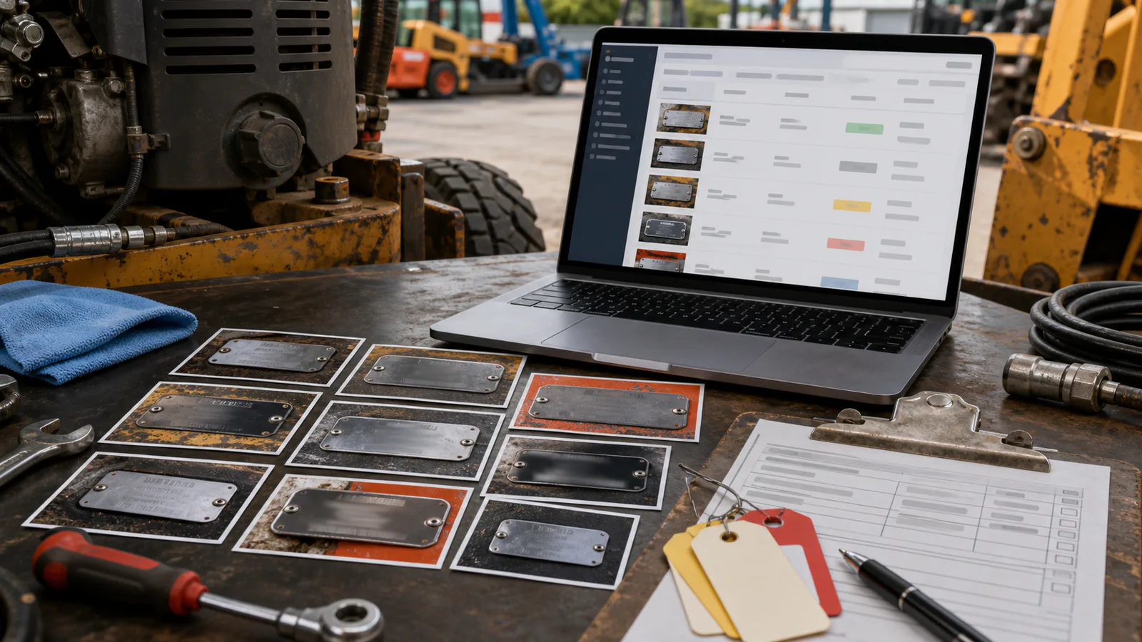 Outdoor Equipment Serial Plate Photo OCR Cleanup for Rental Fleet Records