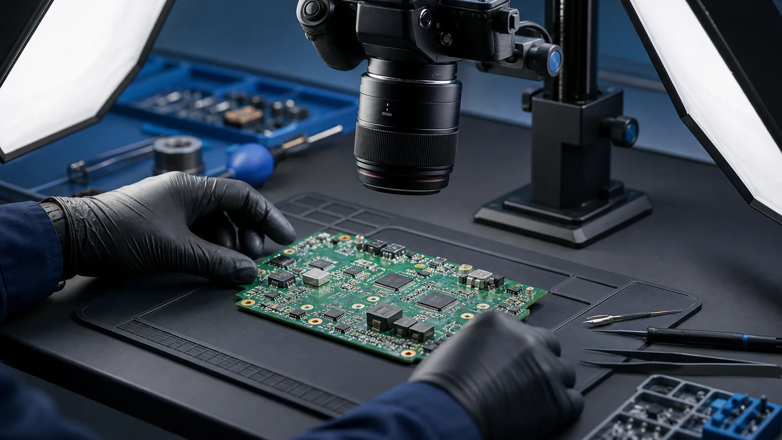 PCB Silkscreen Photo Cleanup for Repair Notes and Parts Records