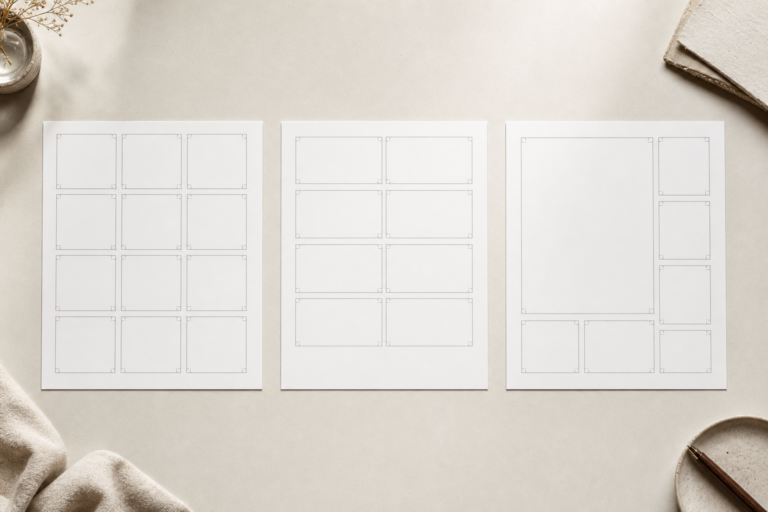 Comparison of packaging label proof-sheet structures using differently sized blank label panels