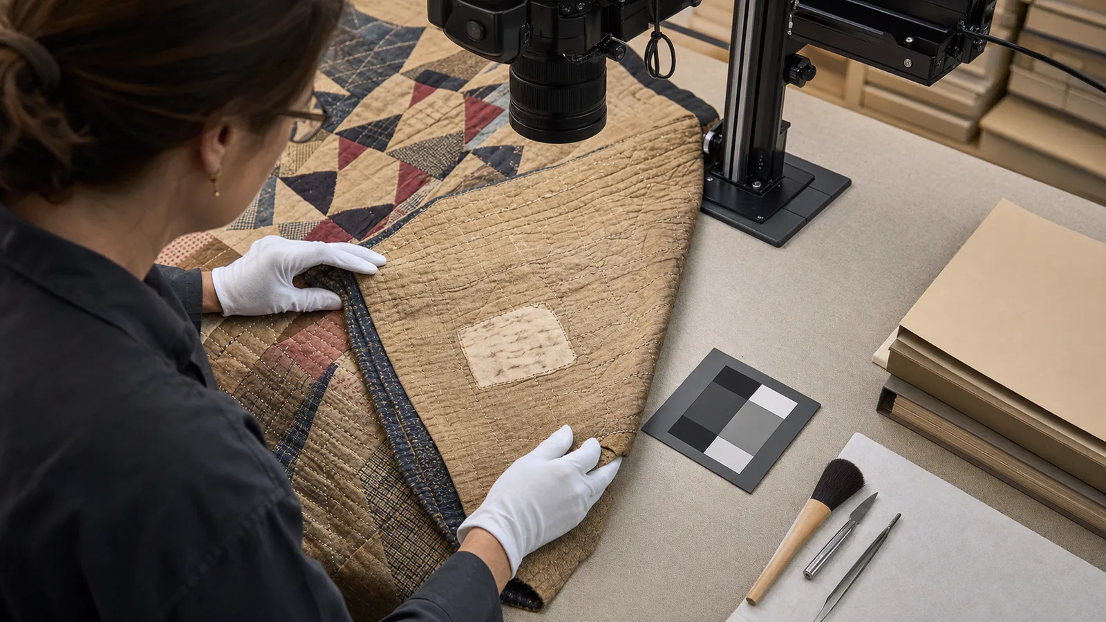 Quilt Label Photography for Searchable Guild and Exhibition Archives