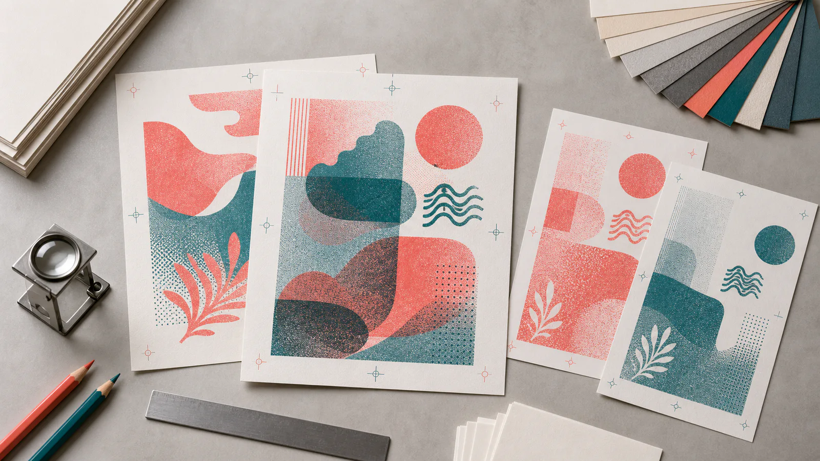 Risograph Color Separation Proof Sheets for Remote Print Approval