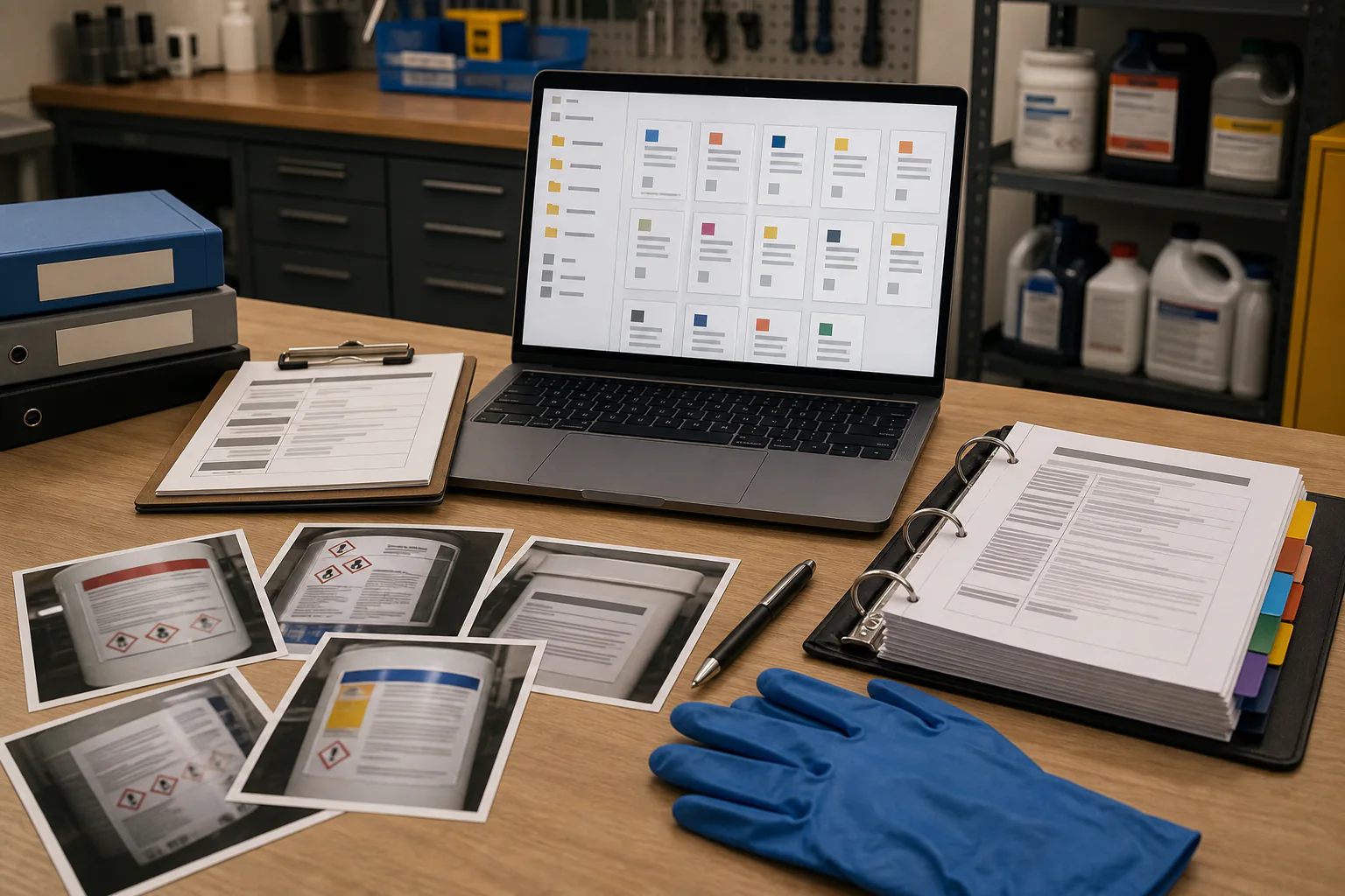 SDS Label Photo OCR Cleanup for Maintenance Binders
