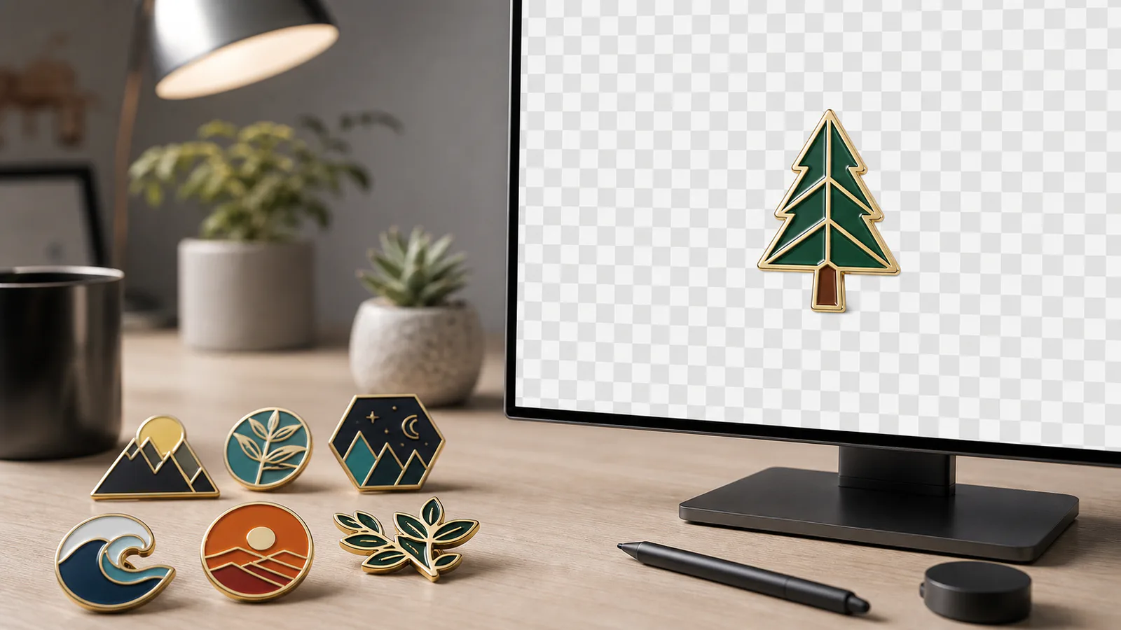 Transparent PNG Edge Cleanup for Enamel Pin Marketplace Listings