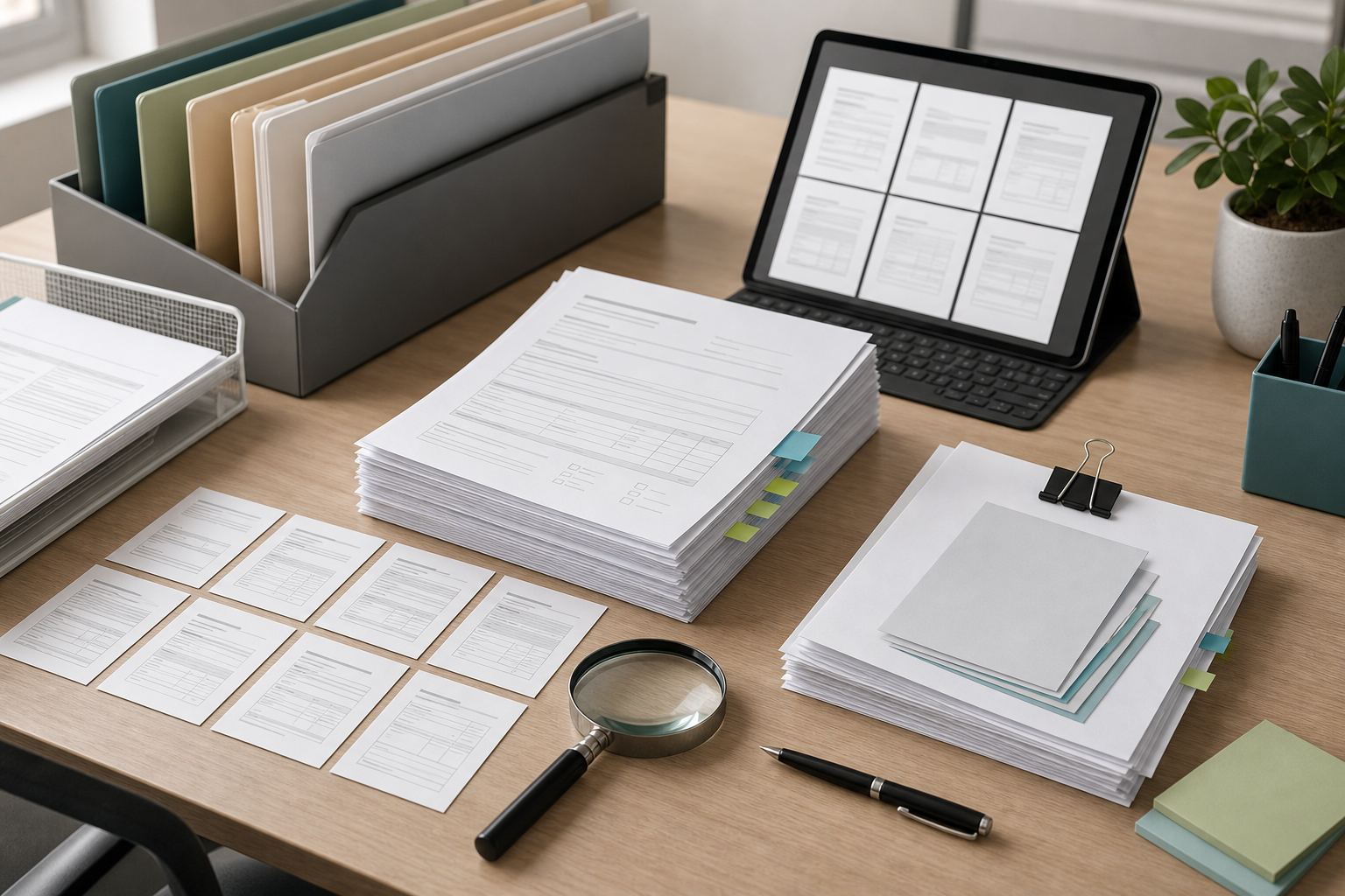 Organized vendor certificate packet with cleaned pages, merged PDF, and archive folder